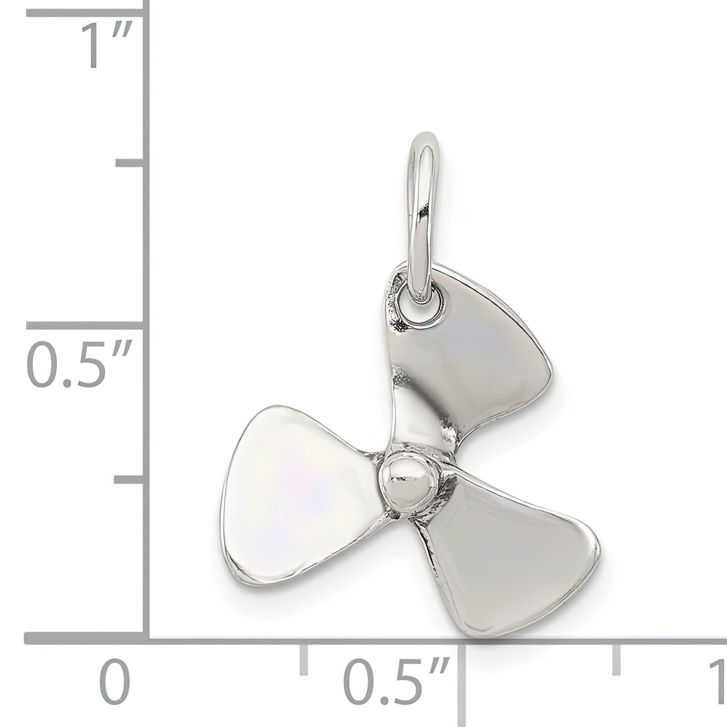 Sterling Silver 3D Antiqued Boat Propeller Charm