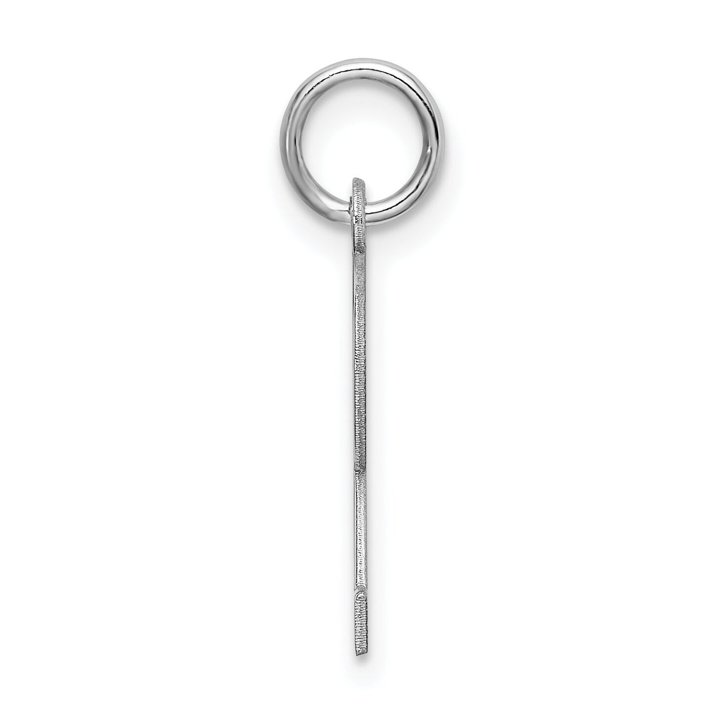 Sterling Silver Medium Block Initial R Charm