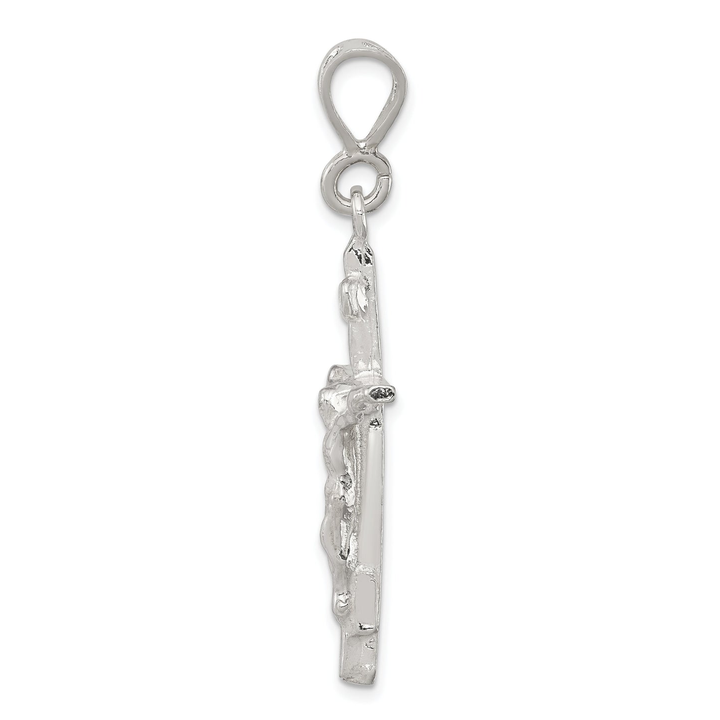 Sterling Silver INRI Crucifix Pendant Charm Jewelry
