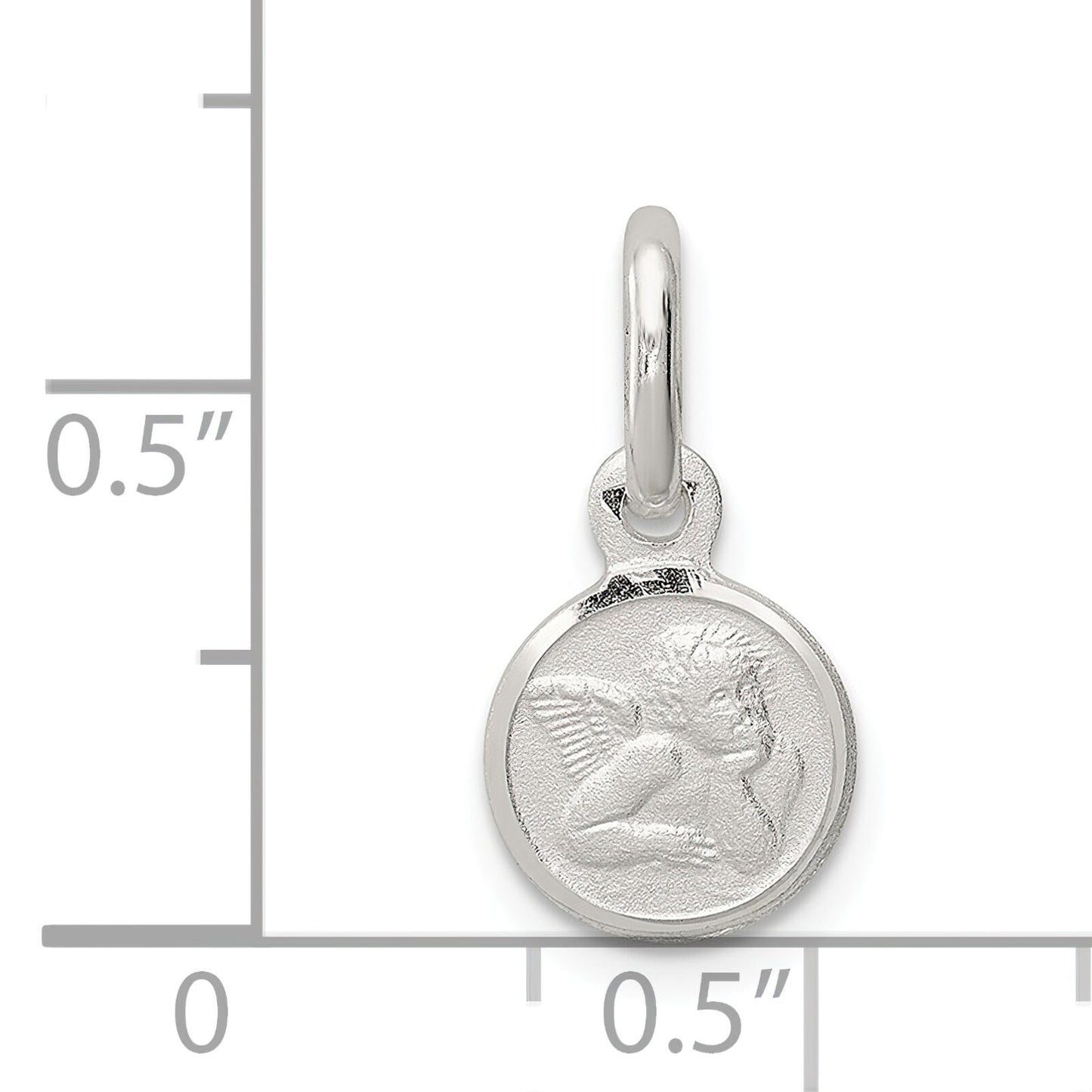 Sterling Silver Angel in Circle Charm