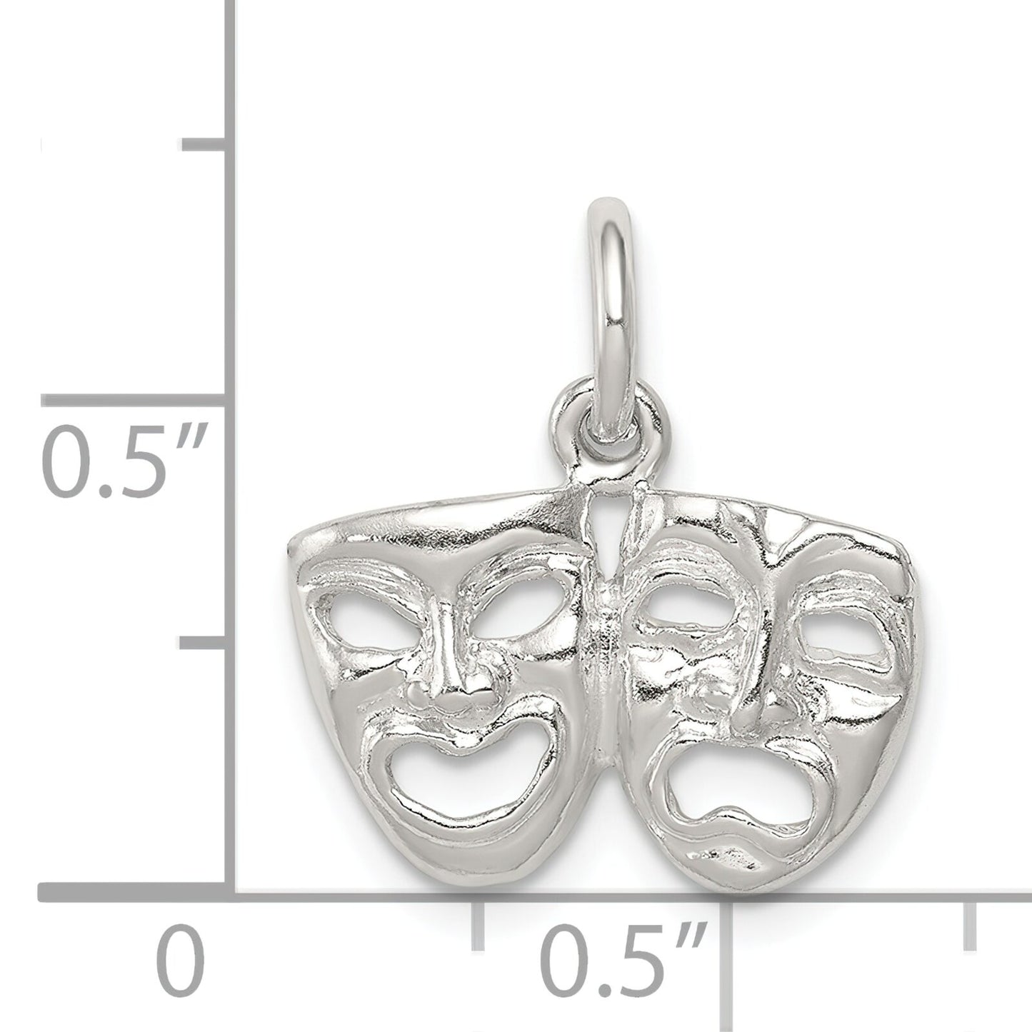 Sterling Silver Comedy & Tragedy Charm Drama Jewelry