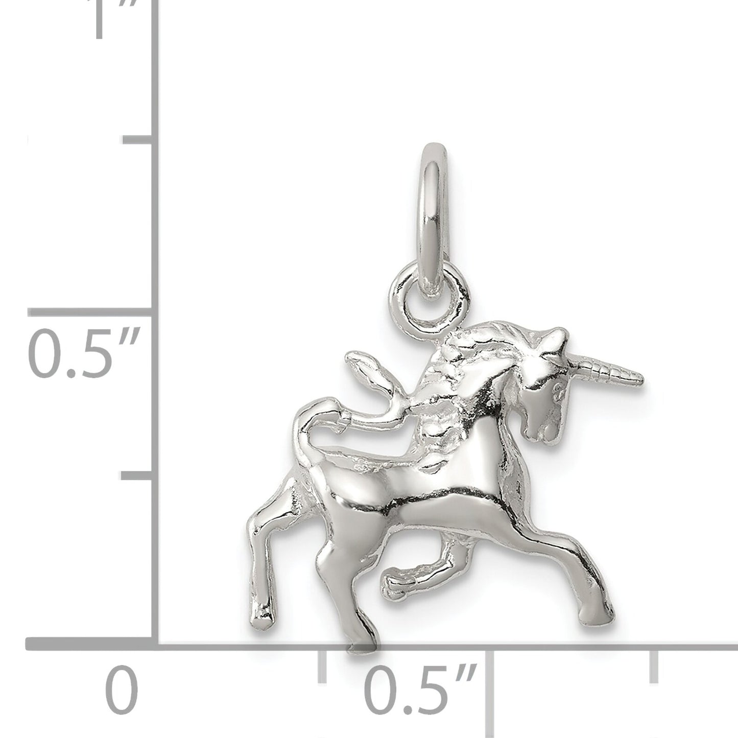 Sterling Silver Unicorn Charm Pendant Fantasy Jewelry