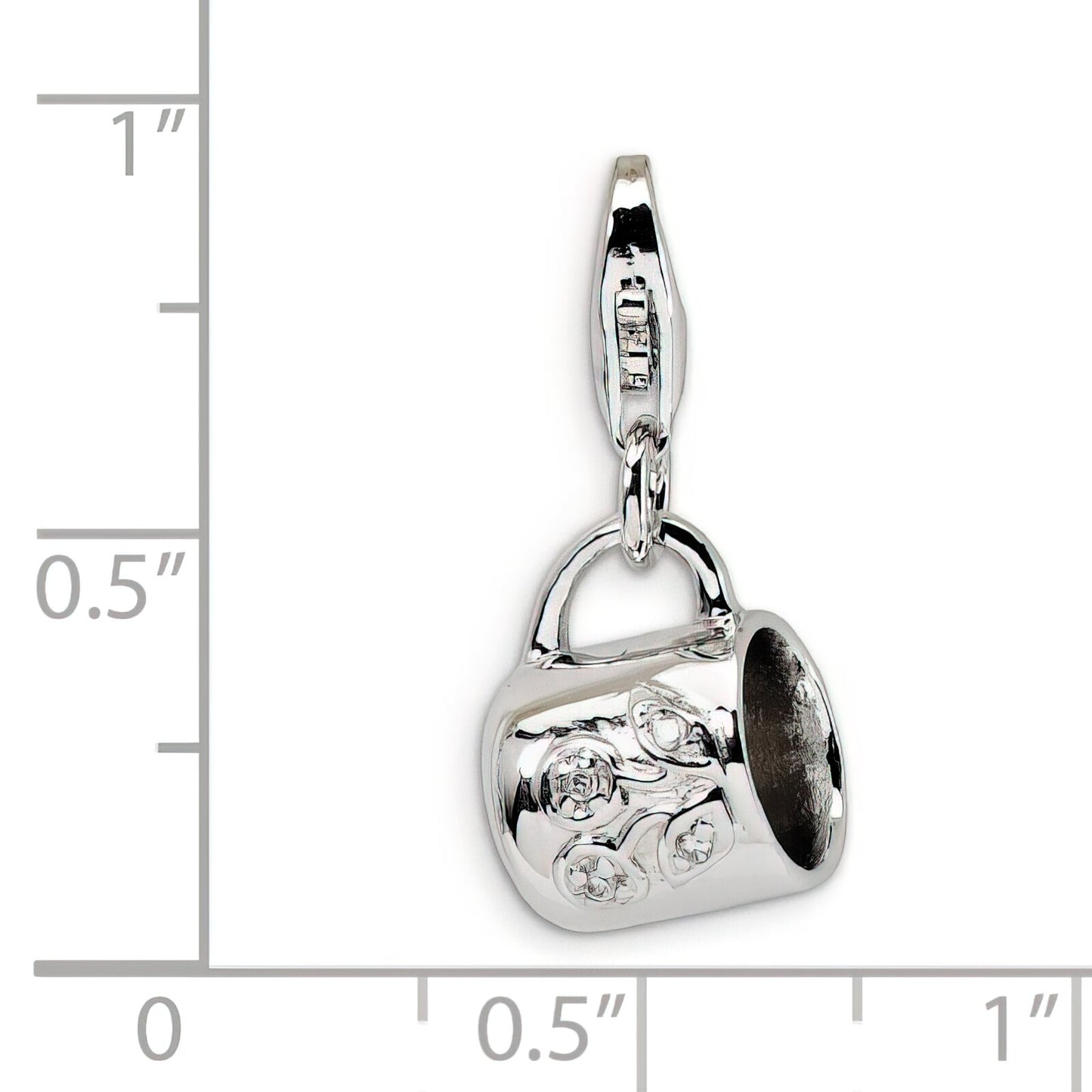 Sterling Silver Cup Lobster Clasp Charm
