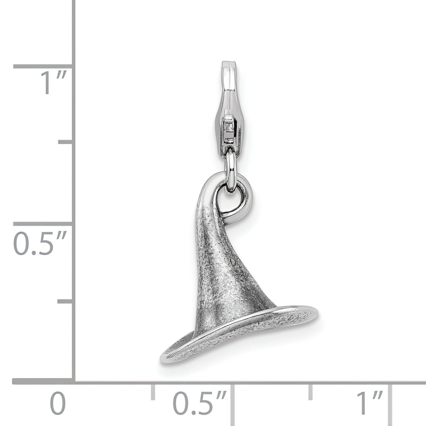 Sterling Silver Witch Hat Lobster Clasp Charm