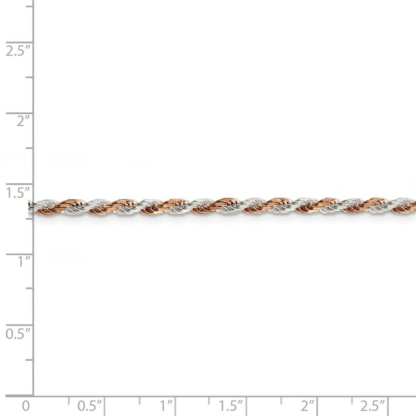 Sterling Silver & Vermeil Rose Rope Link Bracelet