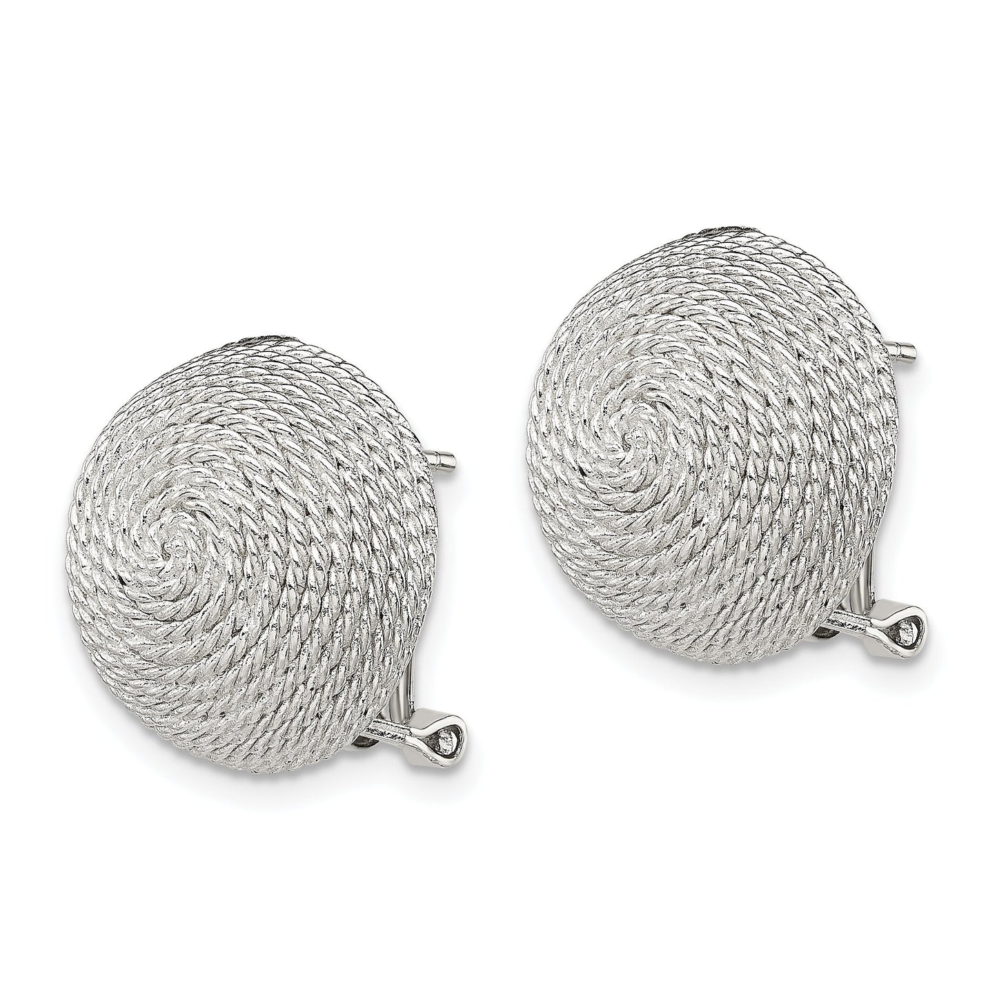 Sterling Silver Omega Back Earrings Ear Jewelry