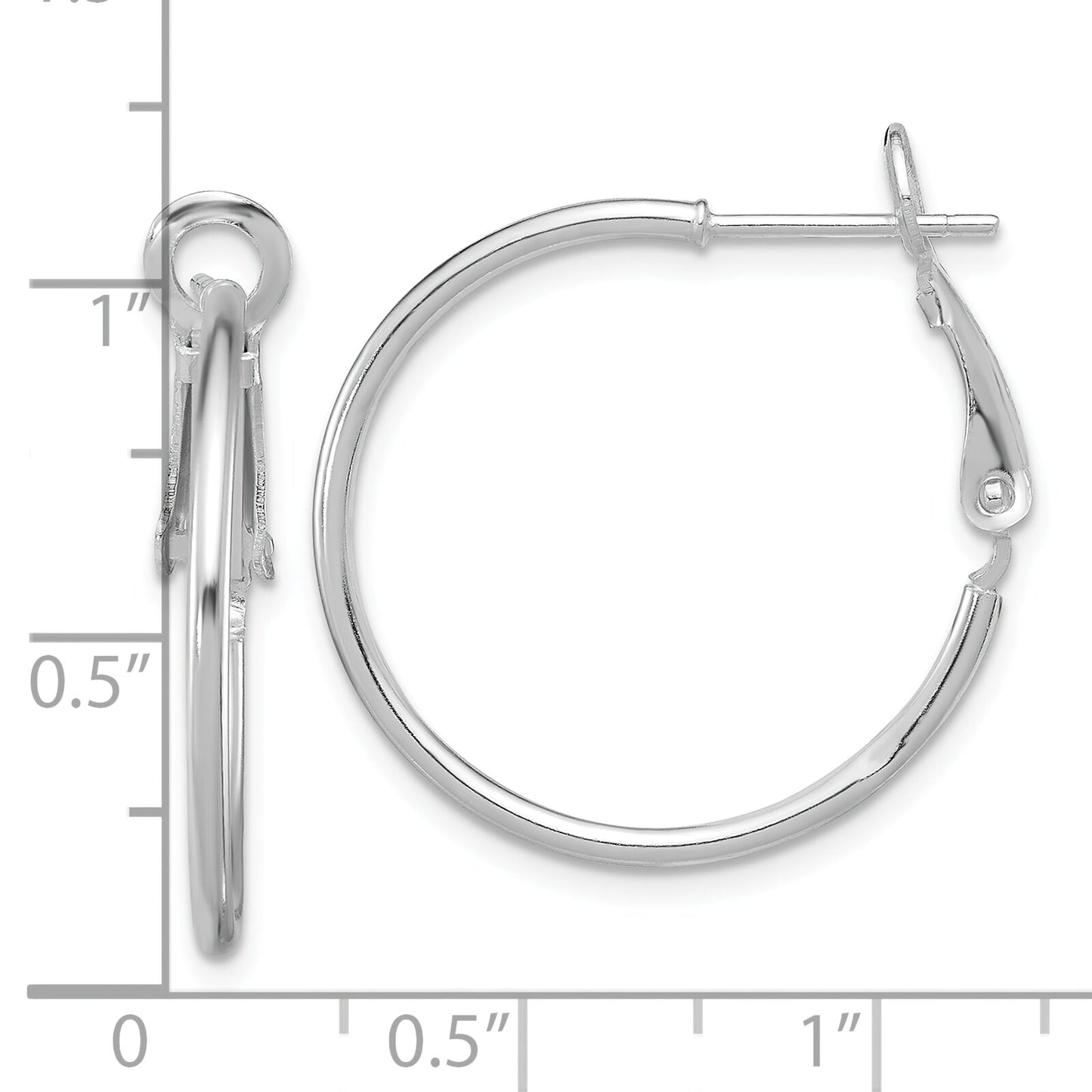 Sterling Silver Hoop Earrings Ear Jewelry 26mm