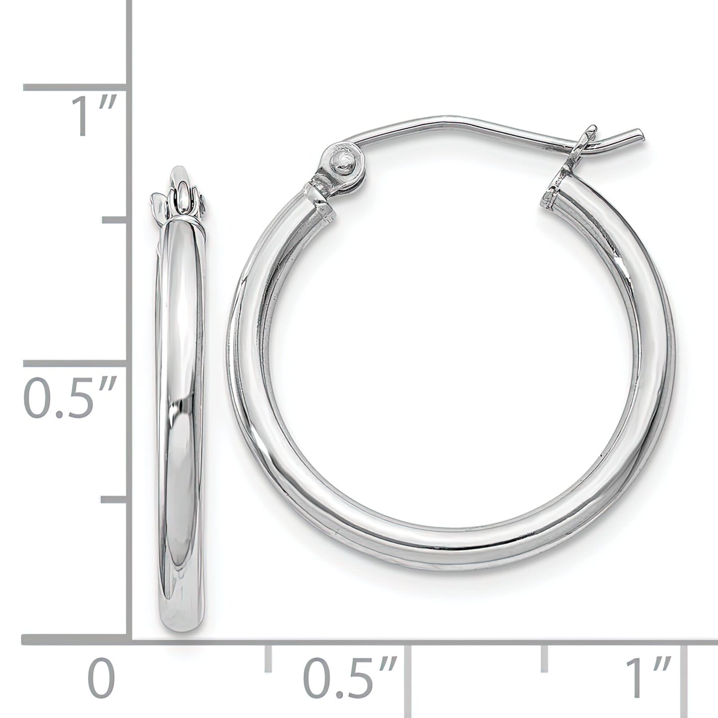 Sterling Silver Hoop Earrings 20mm