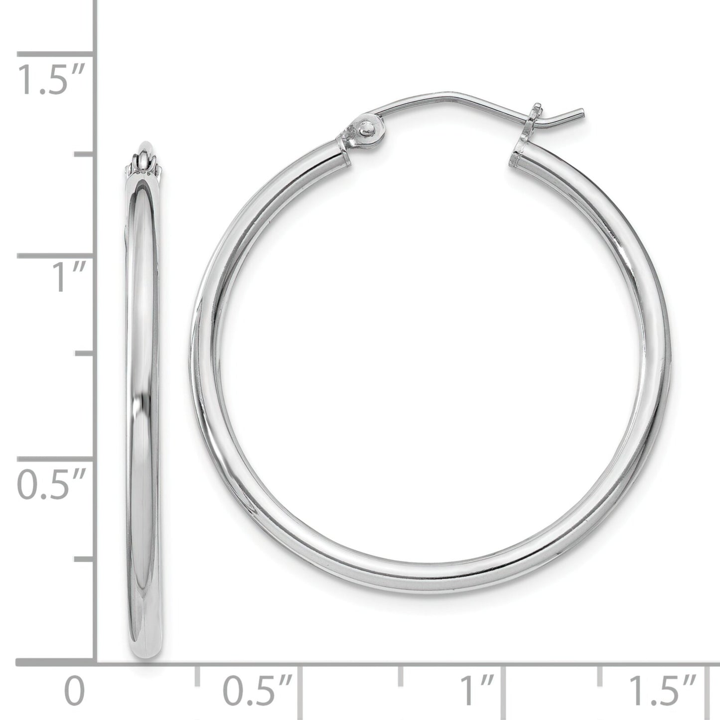 Sterling Silver Hoop Earrings 29mm
