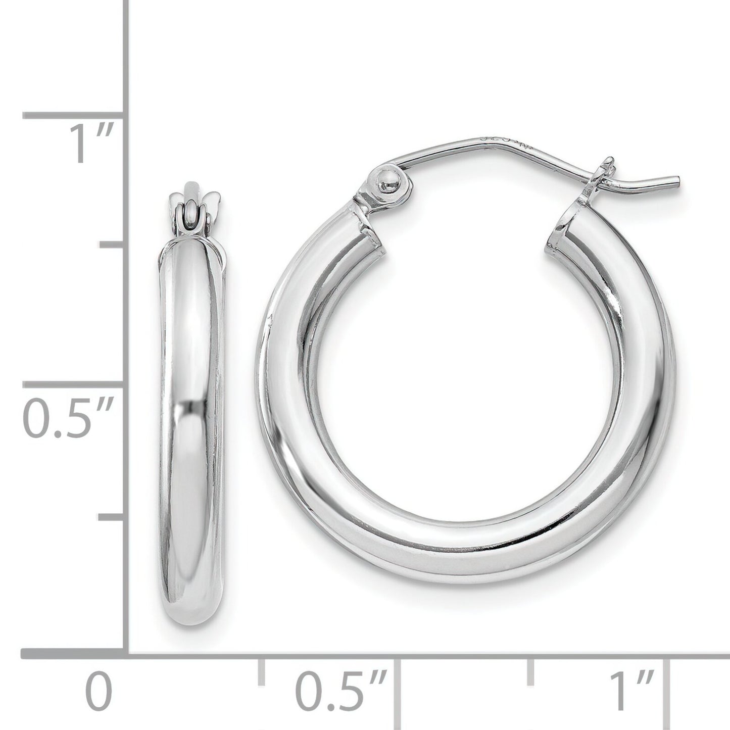 Sterling Silver Hoop Earrings 20mm