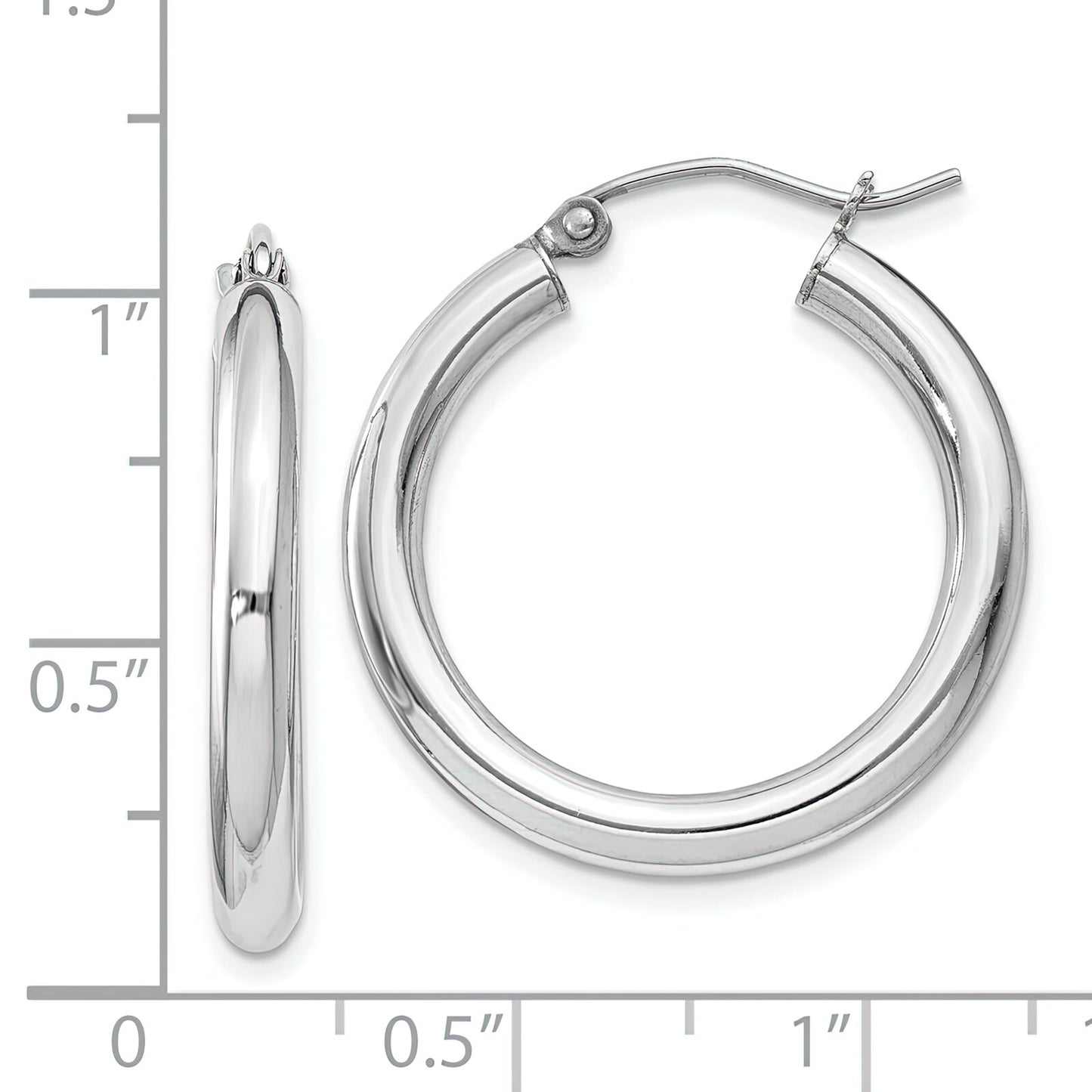 Sterling Silver Hoop Earrings 26mm