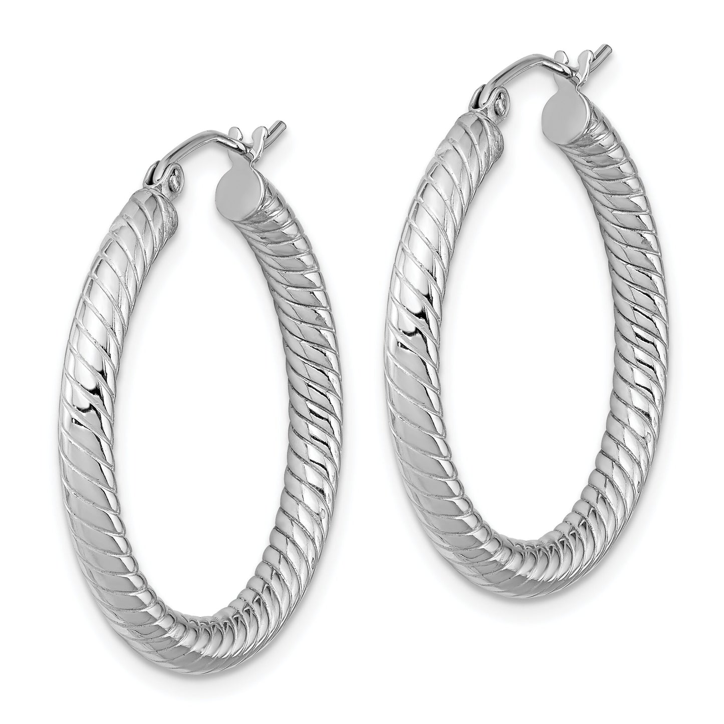 Sterling Silver Hoop Earrings 28mm
