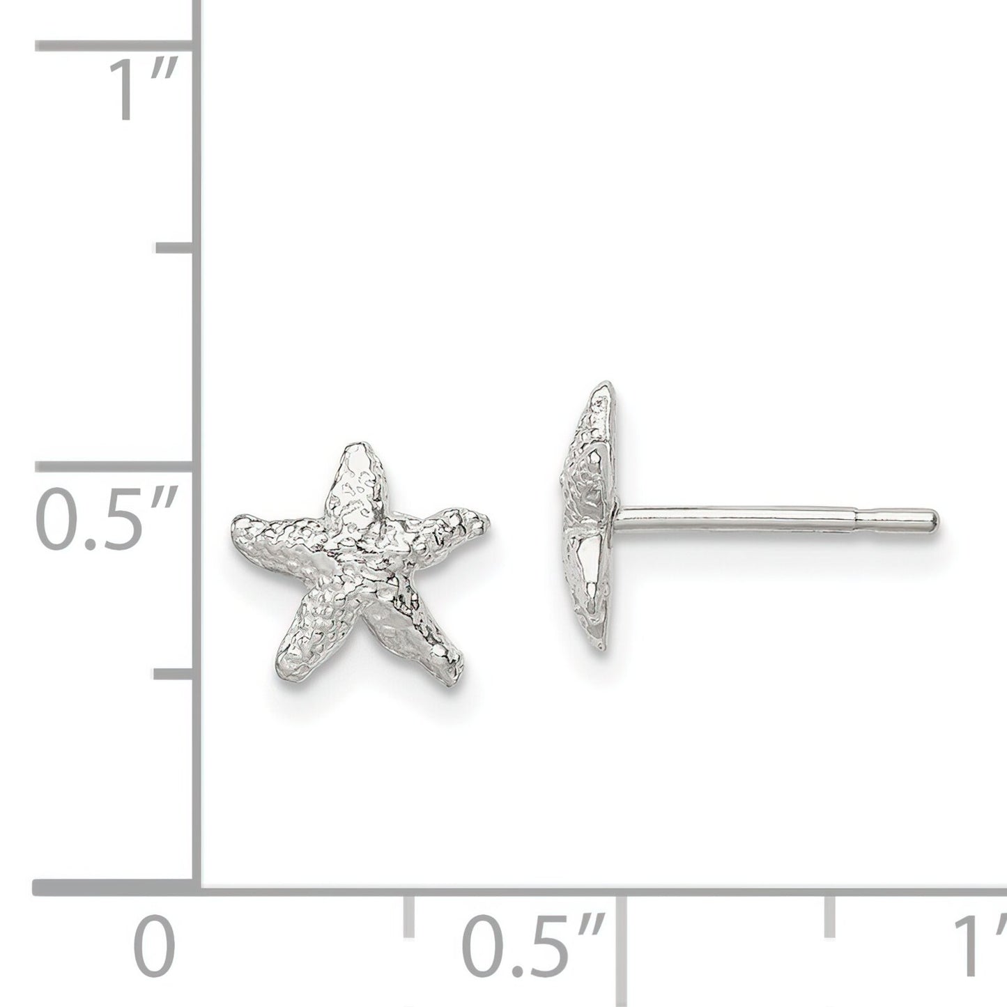 Sterling Silver Starfish Earrings Sea Life Jewelry