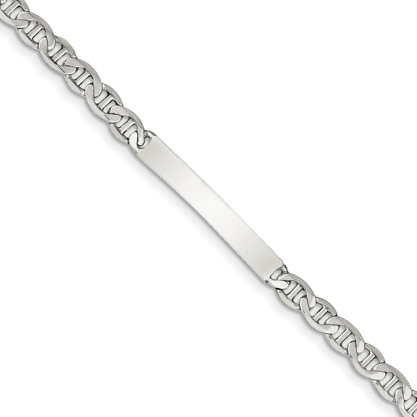 Sterling Silver Anchor ID Bracelet