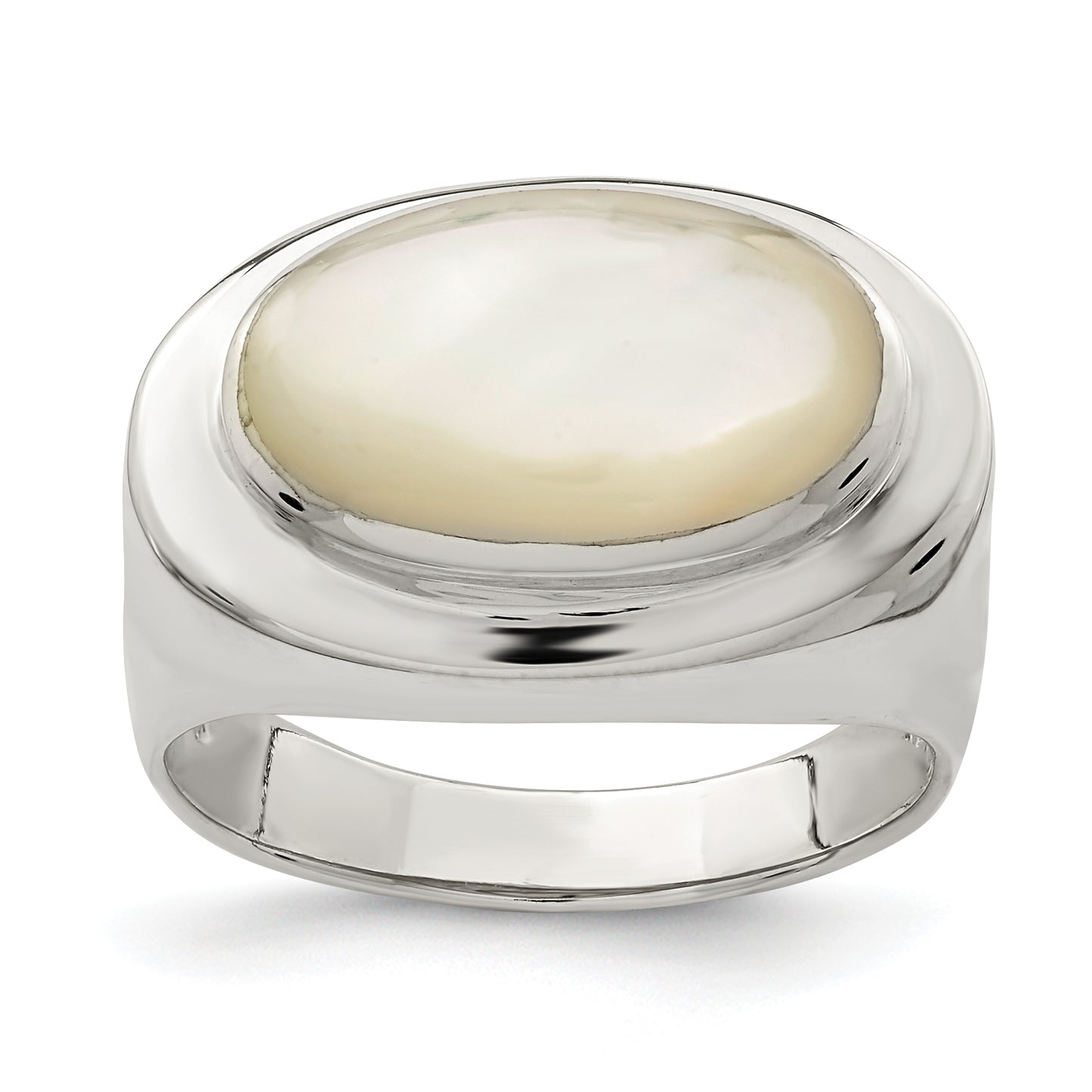 Sterling Silver Mother of Pearl Oval Ring