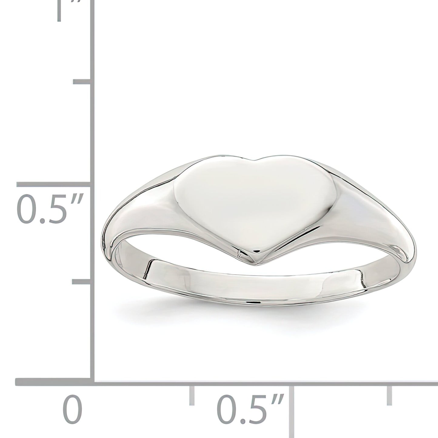 Sterling Silver Heart Signet Ring