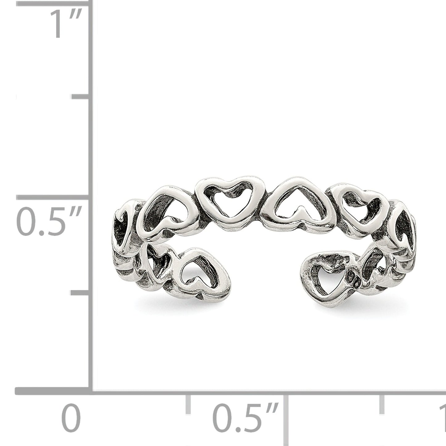 Sterling Silver Heart Toe Ring