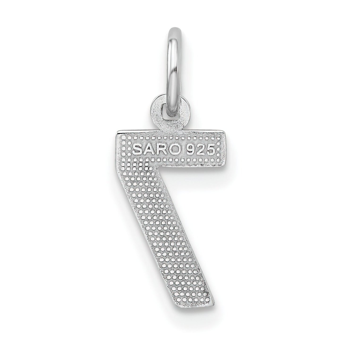 Sterling Silver Small #7 Charm