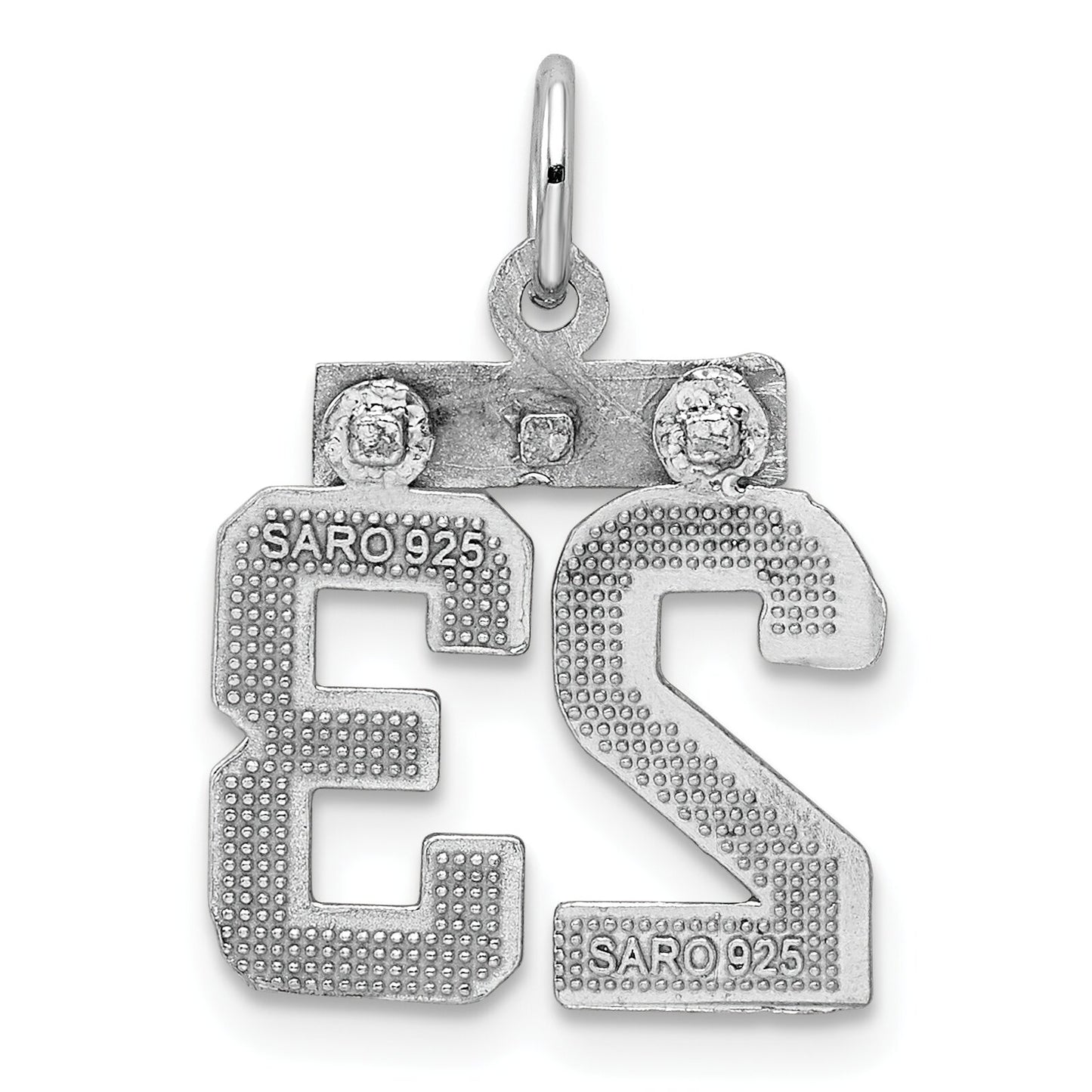 Sterling Silver Small #23 Charm