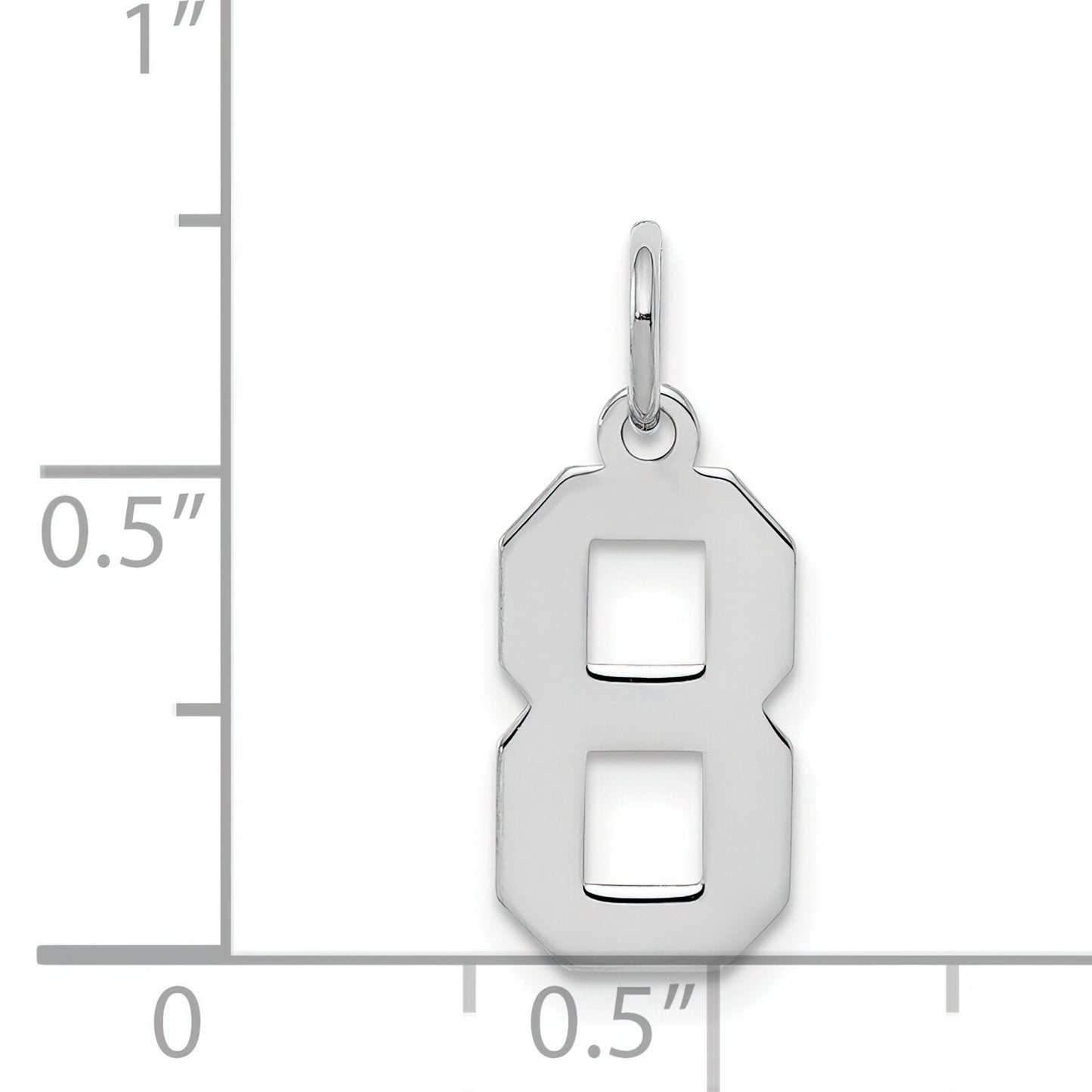 Sterling Silver Small Number 8 Charm