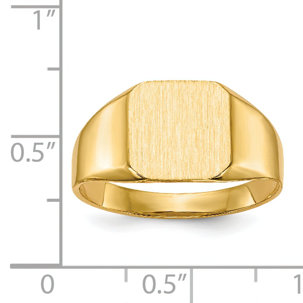 14K Gold Mens Signet Ring Sz 10