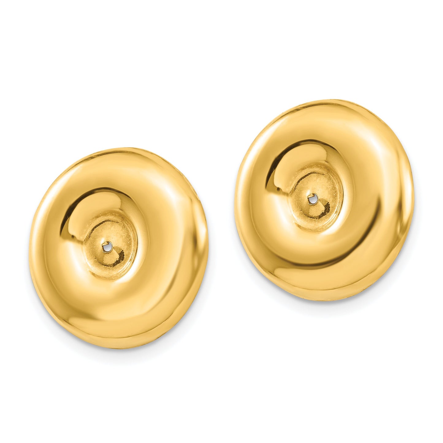 14K Gold Round Fancy Earring Jackets