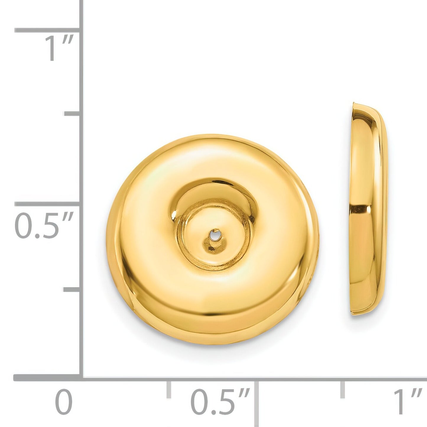 14K Gold Round Fancy Earring Jackets