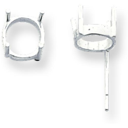 Sterling Silver 4 Prong Round Post Earrings (3.00mm to 10.00mm)