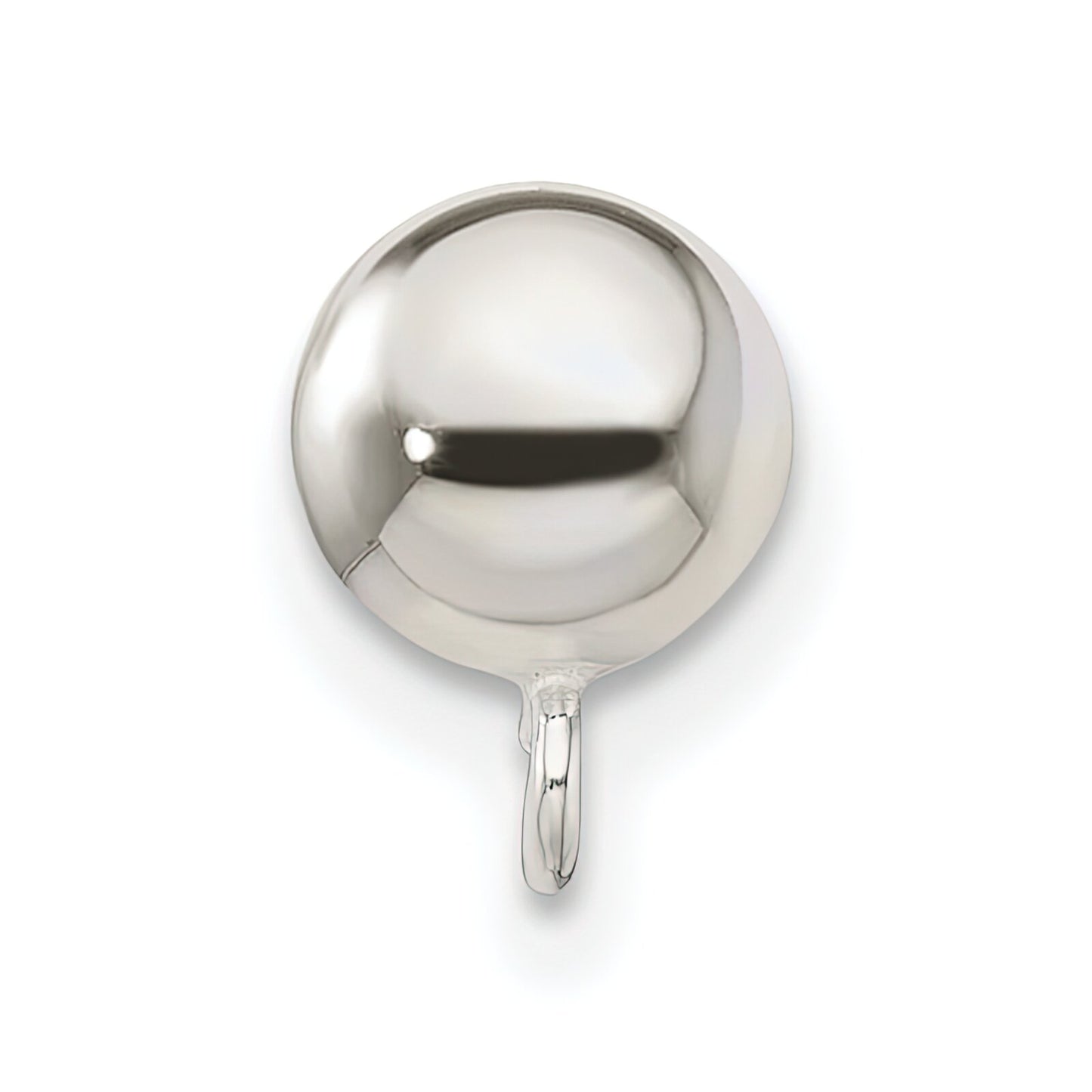 Sterling Silver Ball Stud with Ring Earrings (2.00mm to 9.00mm)