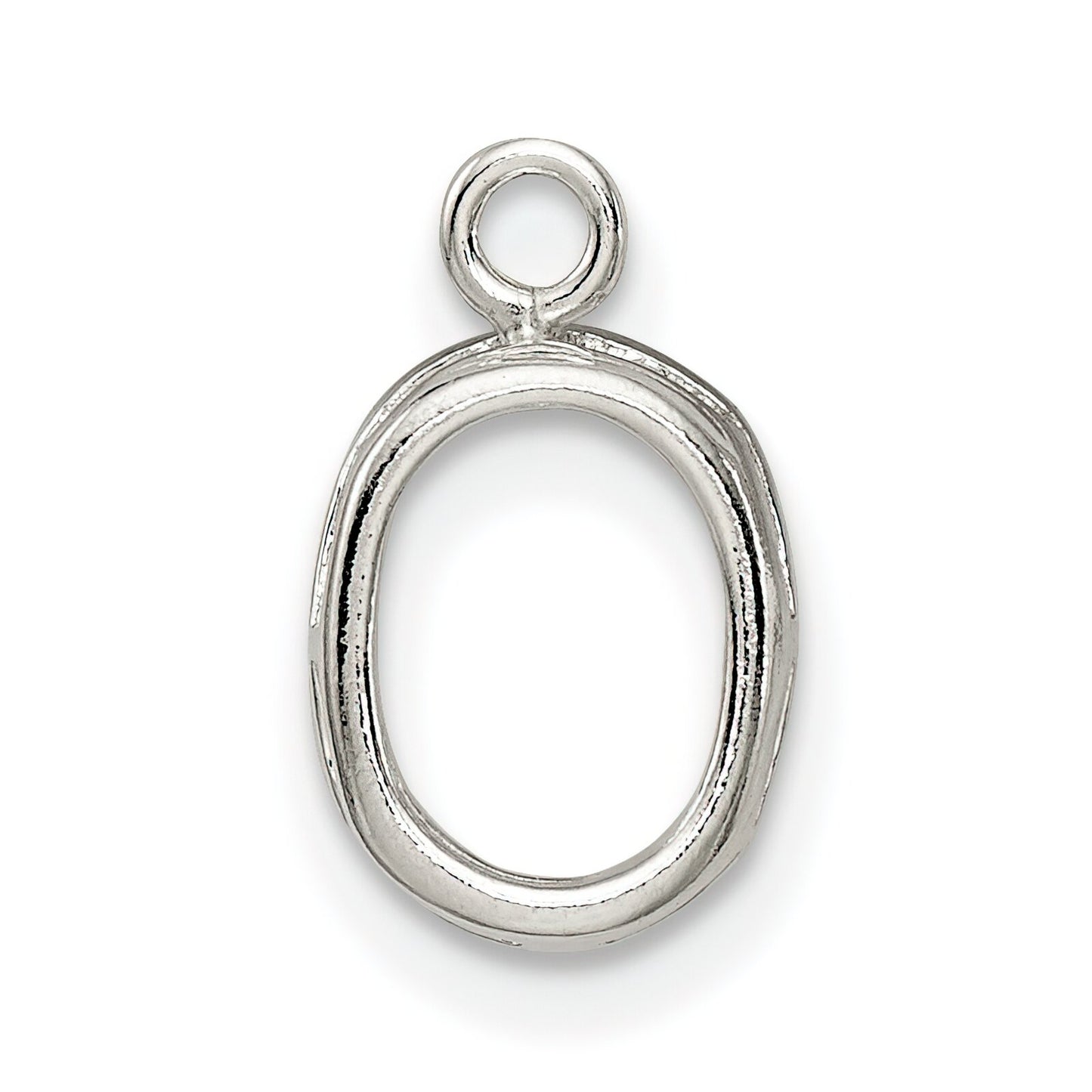 Sterling Silver Oval Earring Bezel Dangle (5.00mm to 9.00mm)