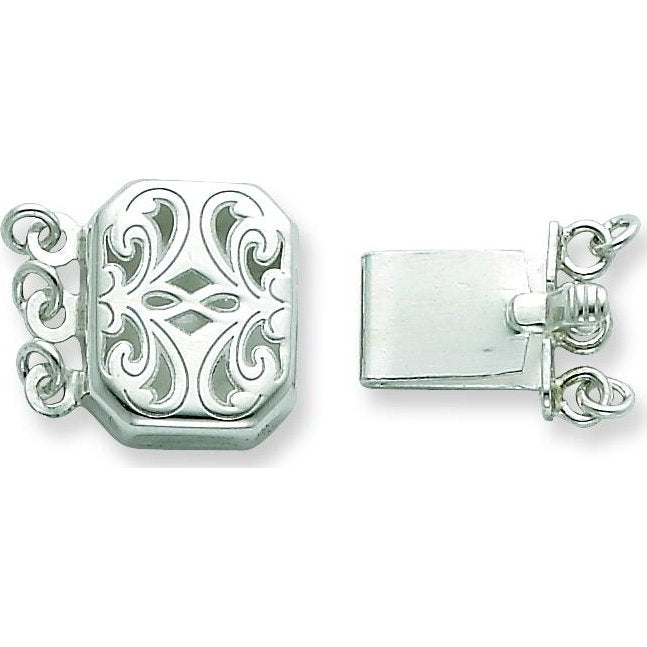 Sterling Silver Strand Pearl Clasp (2 or 3 Strands)