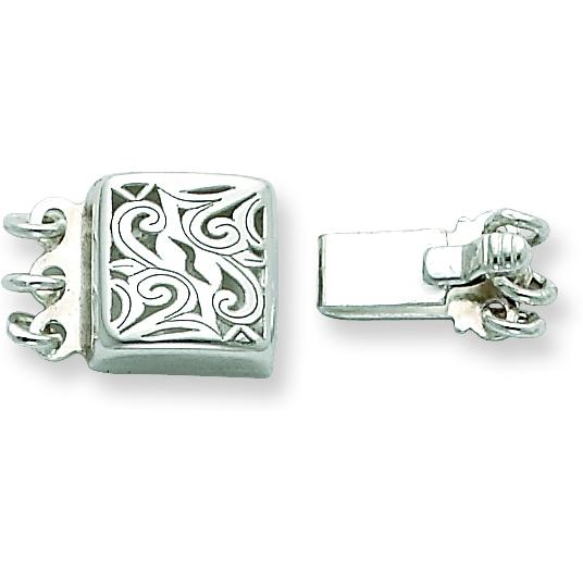 Sterling Silver Strand Pearl Clasp (2 or 3 Strands)