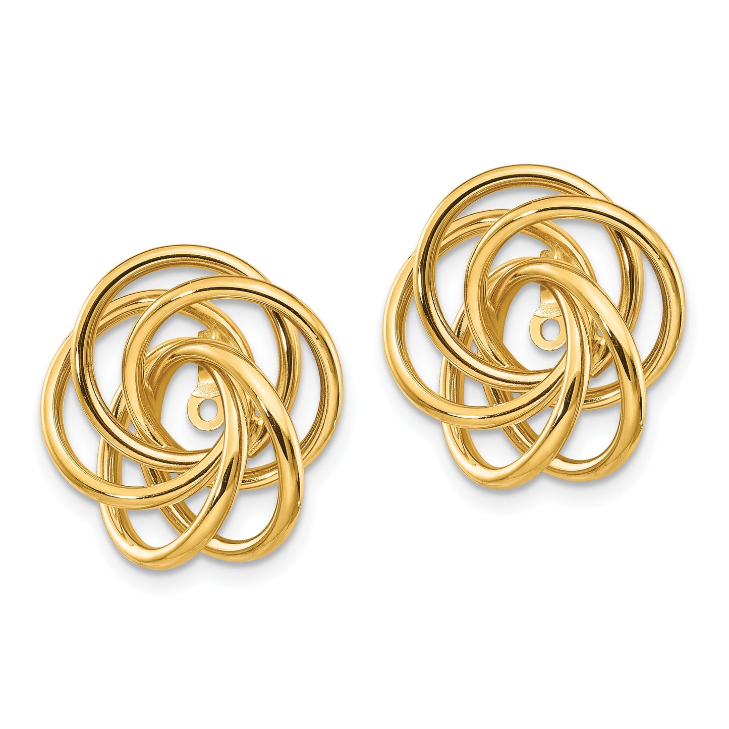 14K Gold Love Knot Earring Jackets