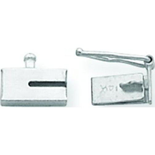 14K White Gold Box Clasp Replacement Tongue (7.60mm to 10.00mm)