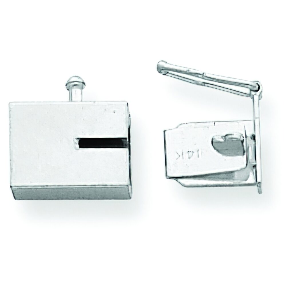 14K White Gold Box Clasp Replacement Tongue (7.60mm to 10.00mm)