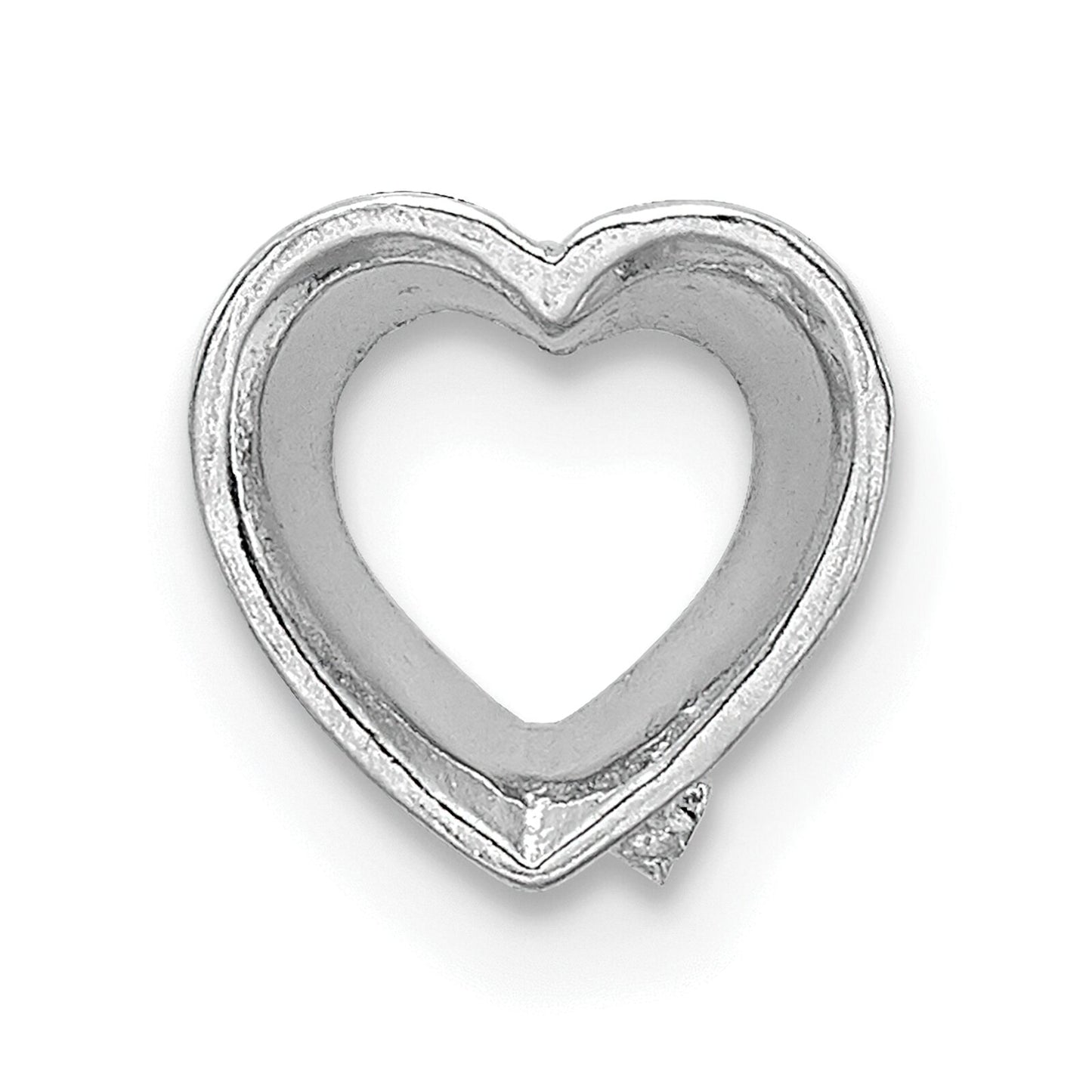 14K White Gold Heart Bezel Setting (3.50 to 13.00mm)