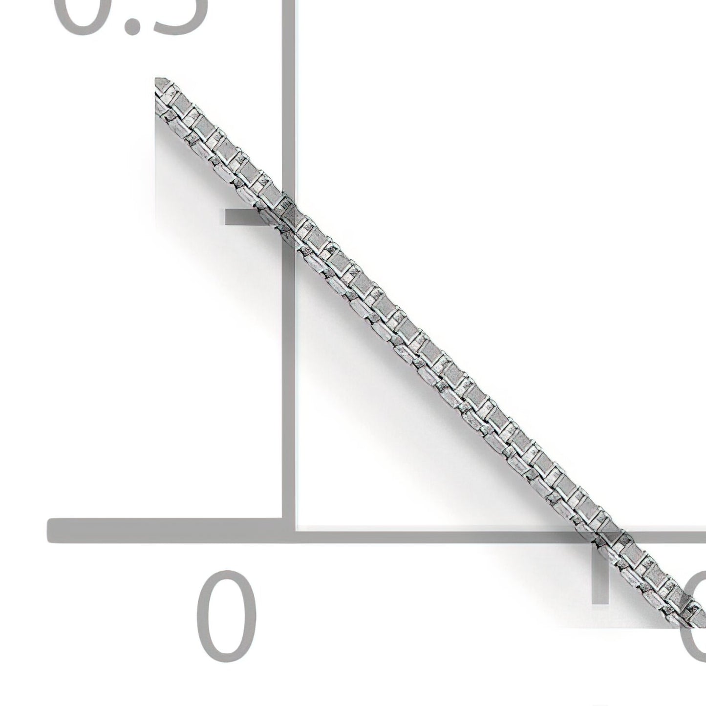 14K White Gold .5mm Box Chain
