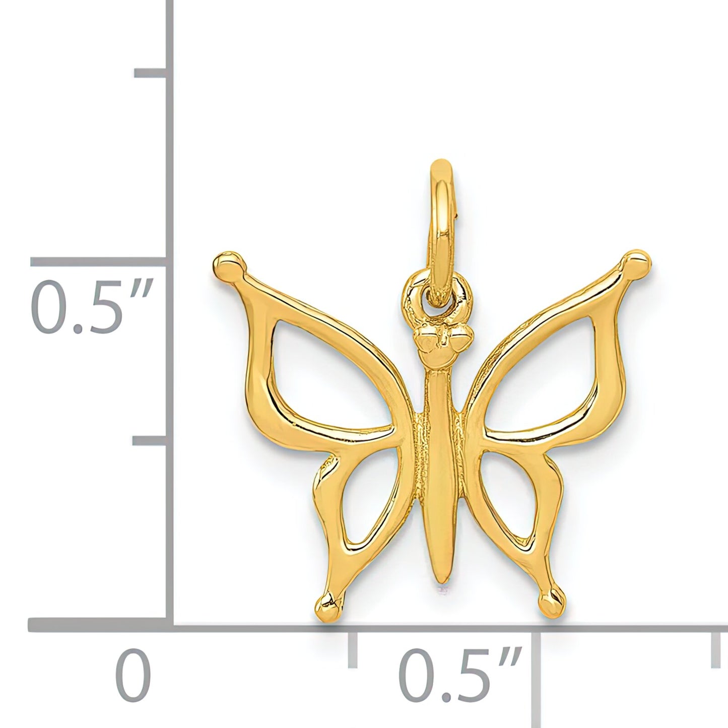 14K Gold Butterfly Charm