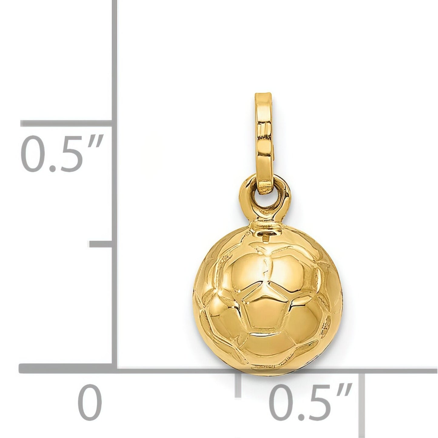 14K Gold Soccer Ball Charm
