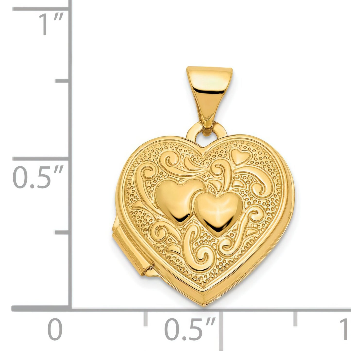 14K Gold Heart Locket