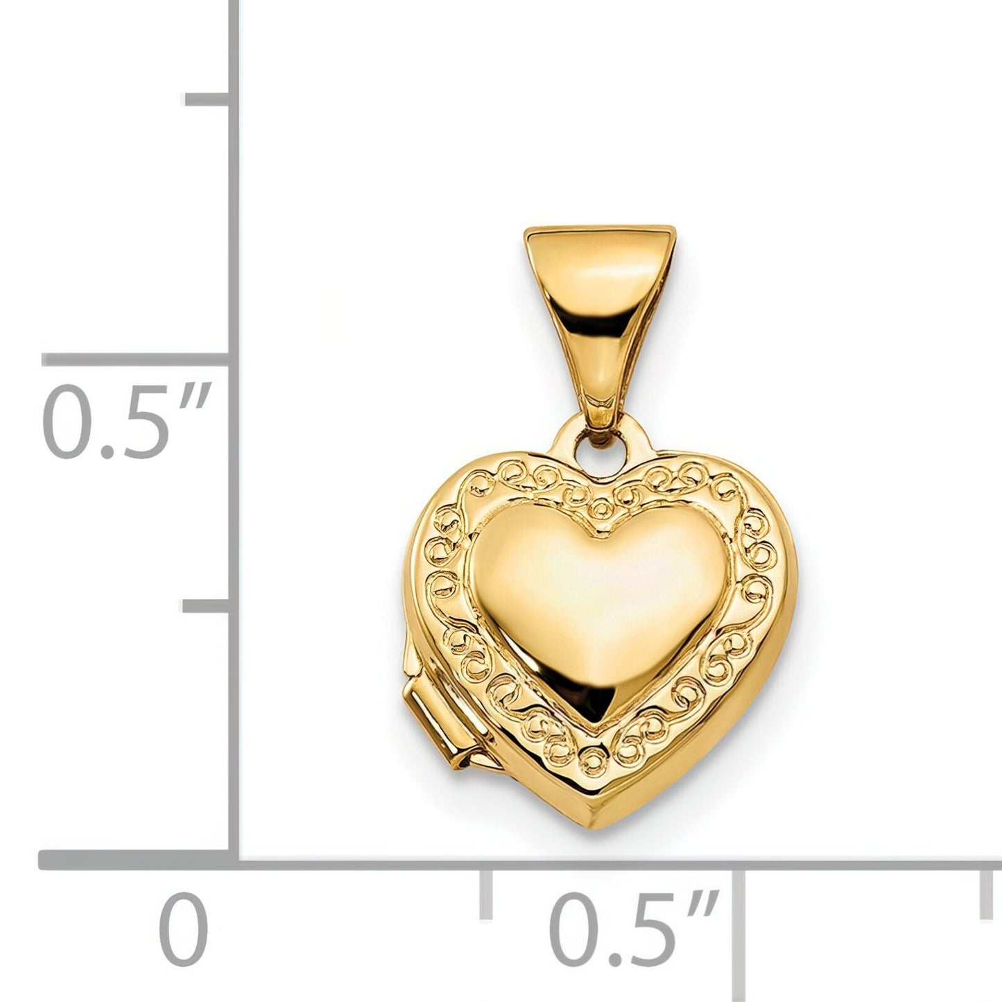 14K Gold Heart Locket