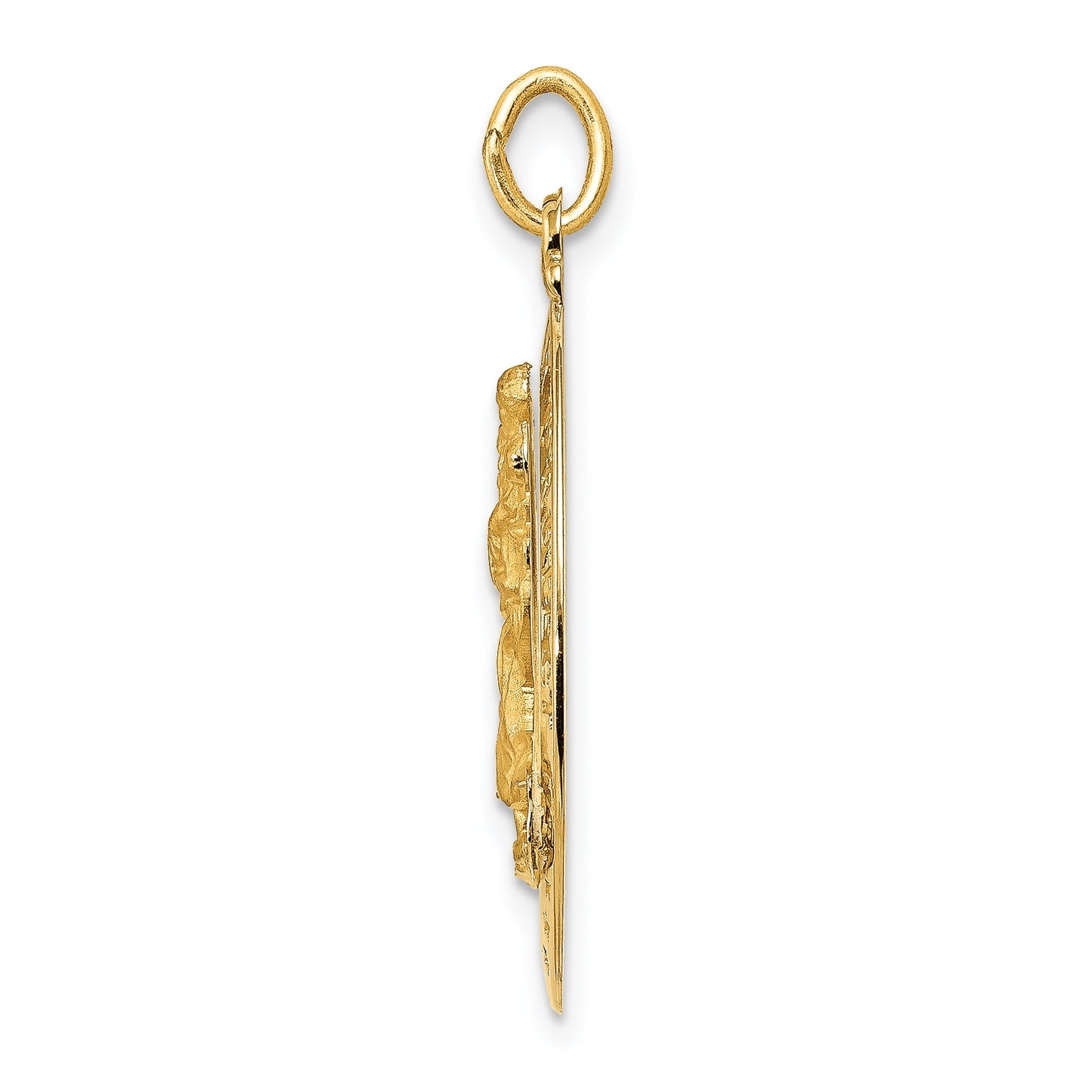 14K Gold Saint Christopher Medal Pendant
