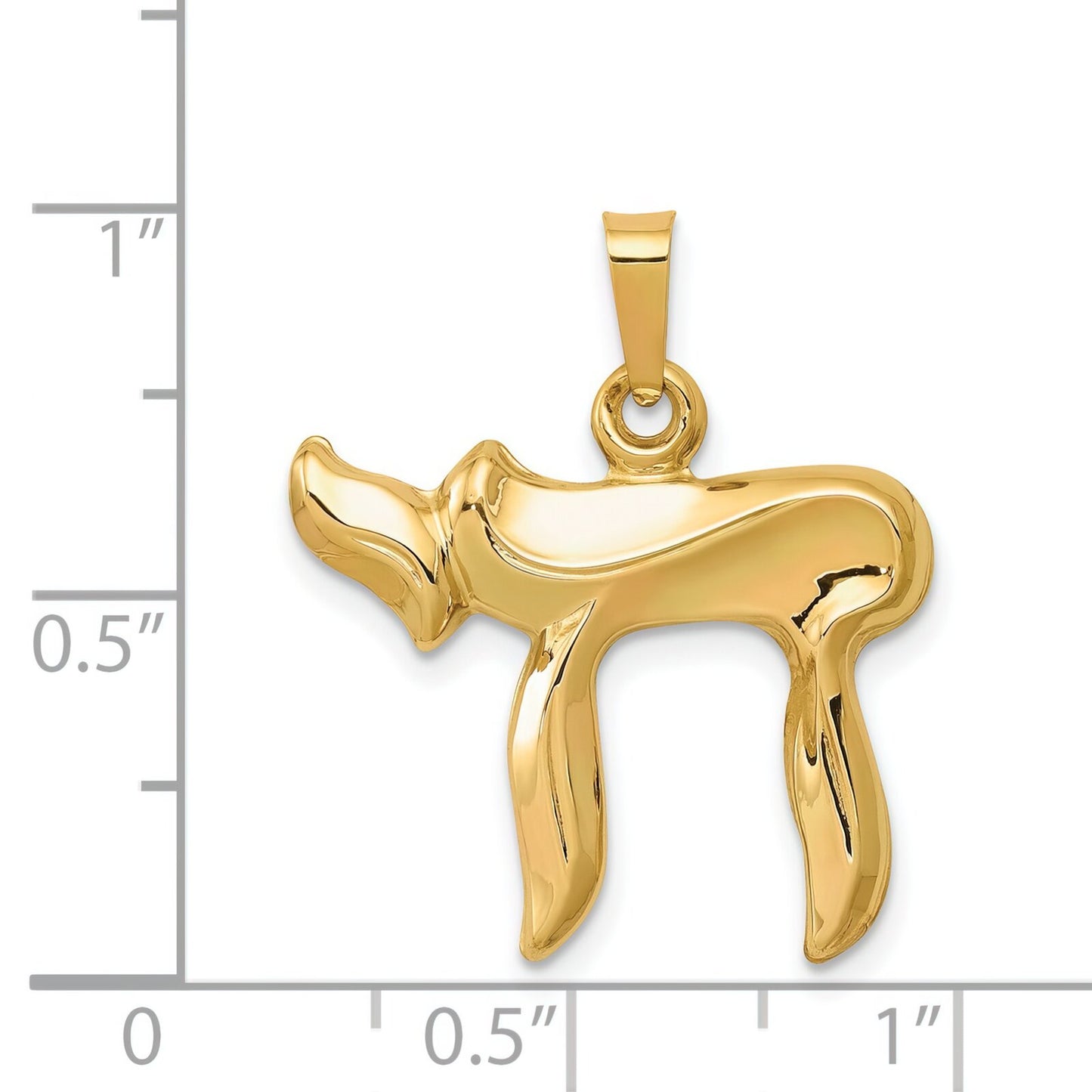 14K Gold Chai Pendant