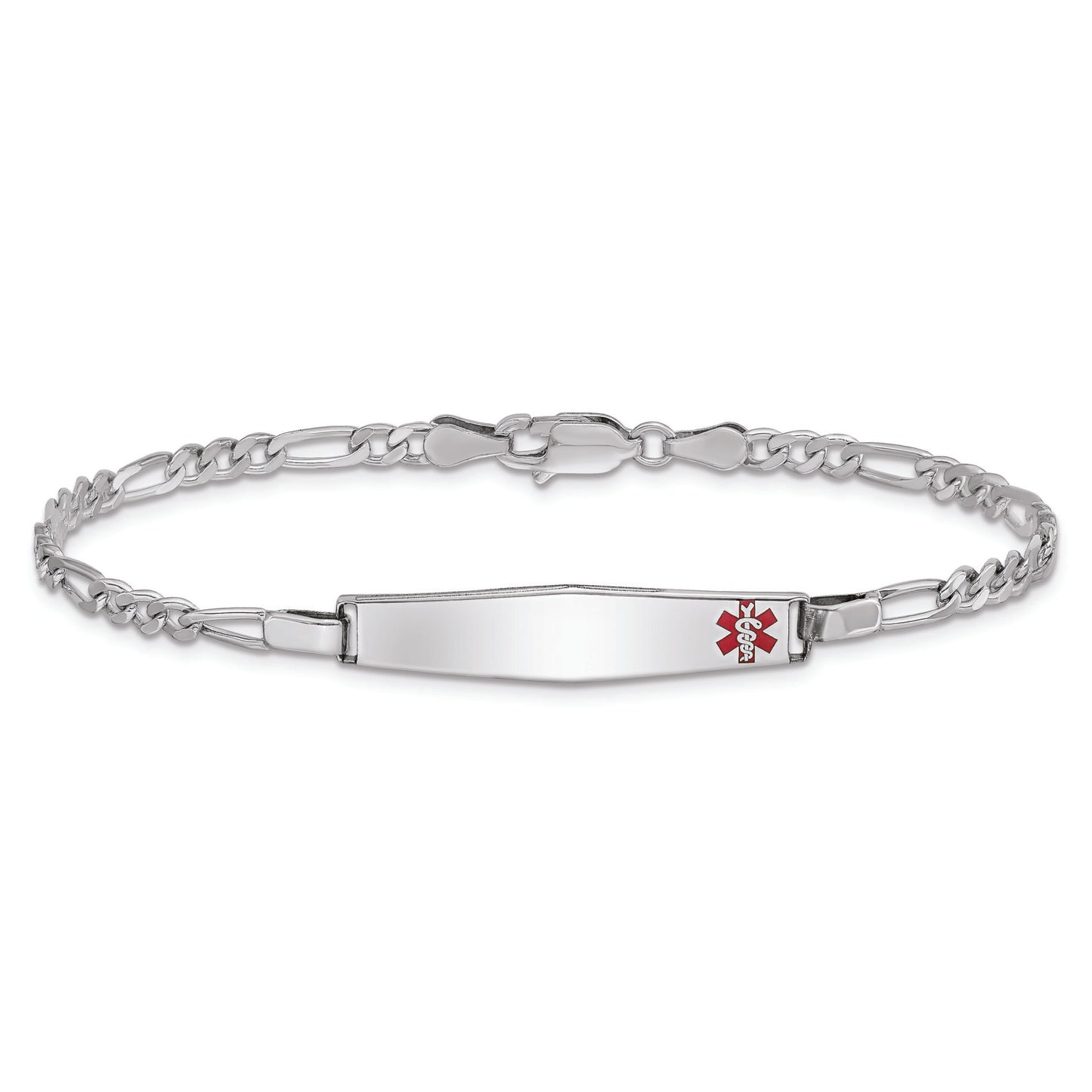 Medical ID Information Bracelet Sterling Silver 7"