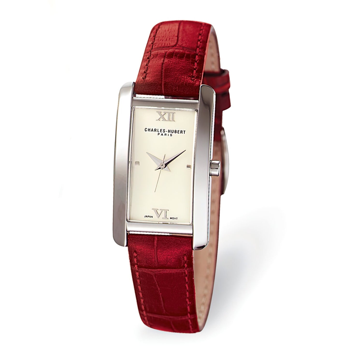 Women Charles Hubert Leather Wrist Watch