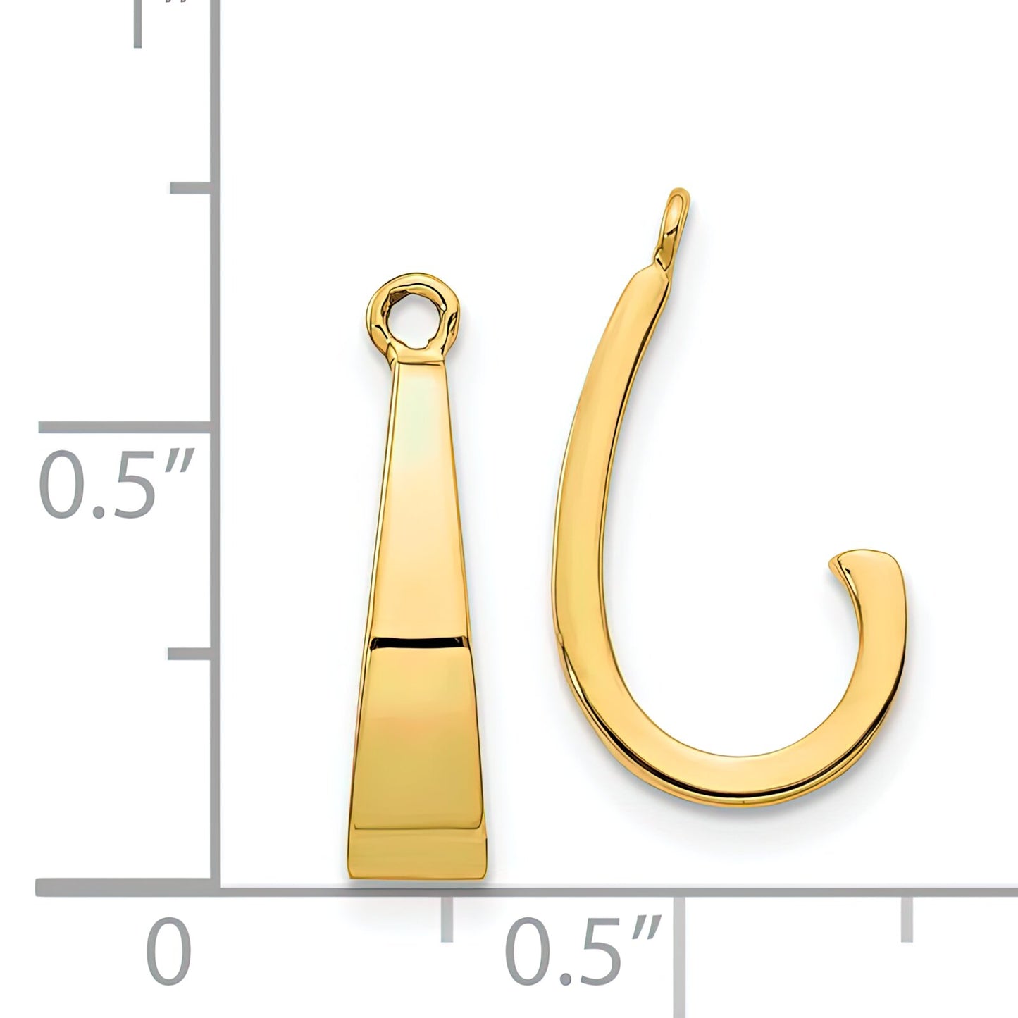 14K Gold J Hoop Earring Jackets