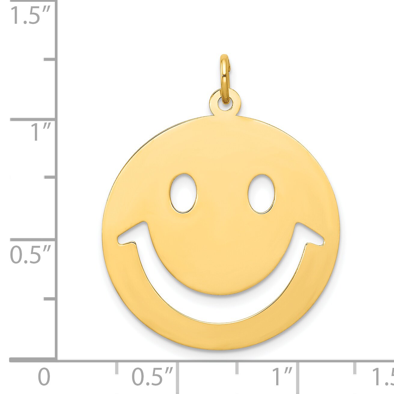 14K Gold Smiley Face Charm