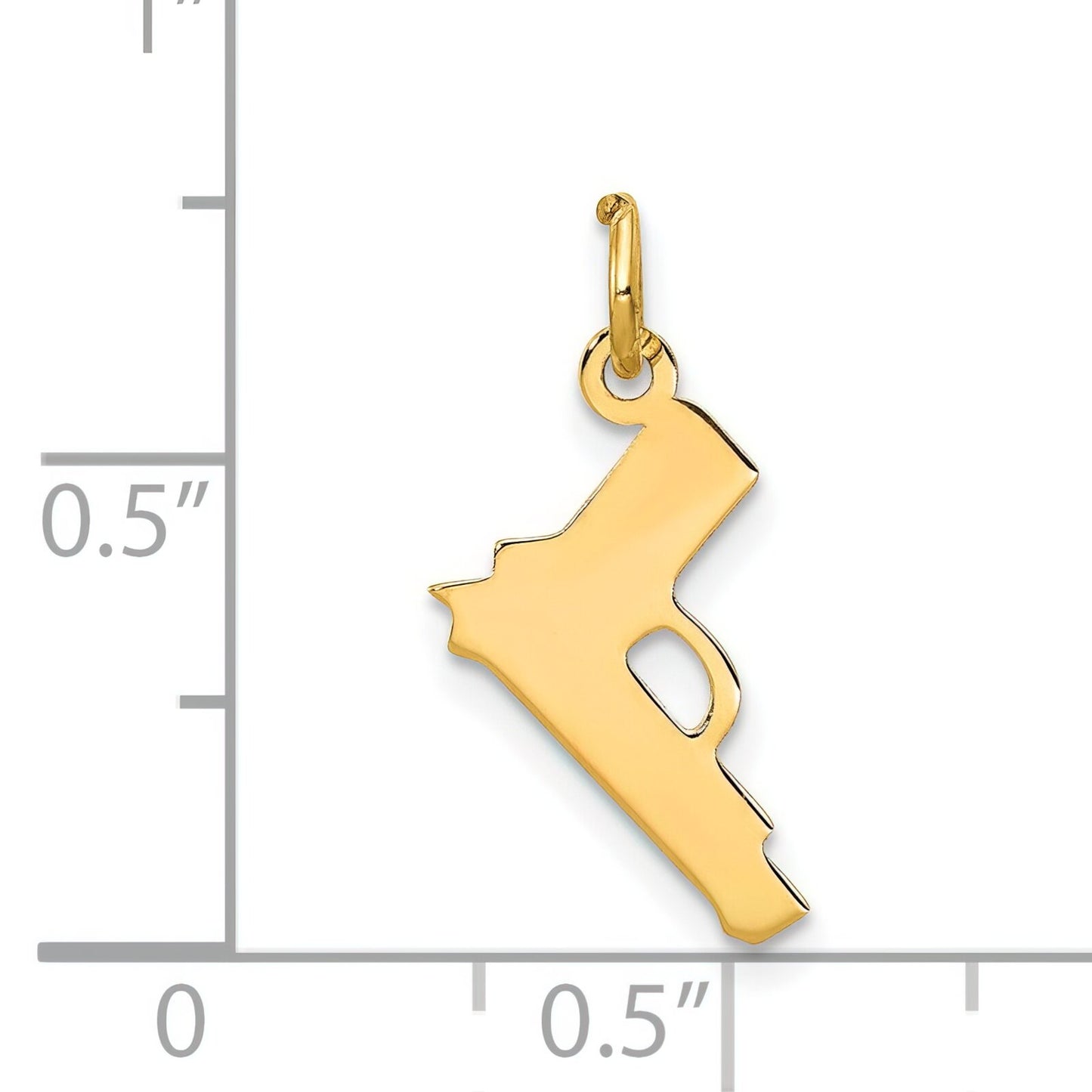 14K Gold Gun Charm