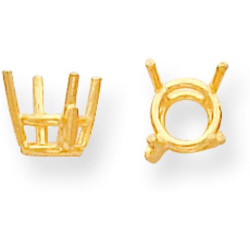 14K Gold 4 Prong Round Basket Setting (1.70 to 8.80mm)