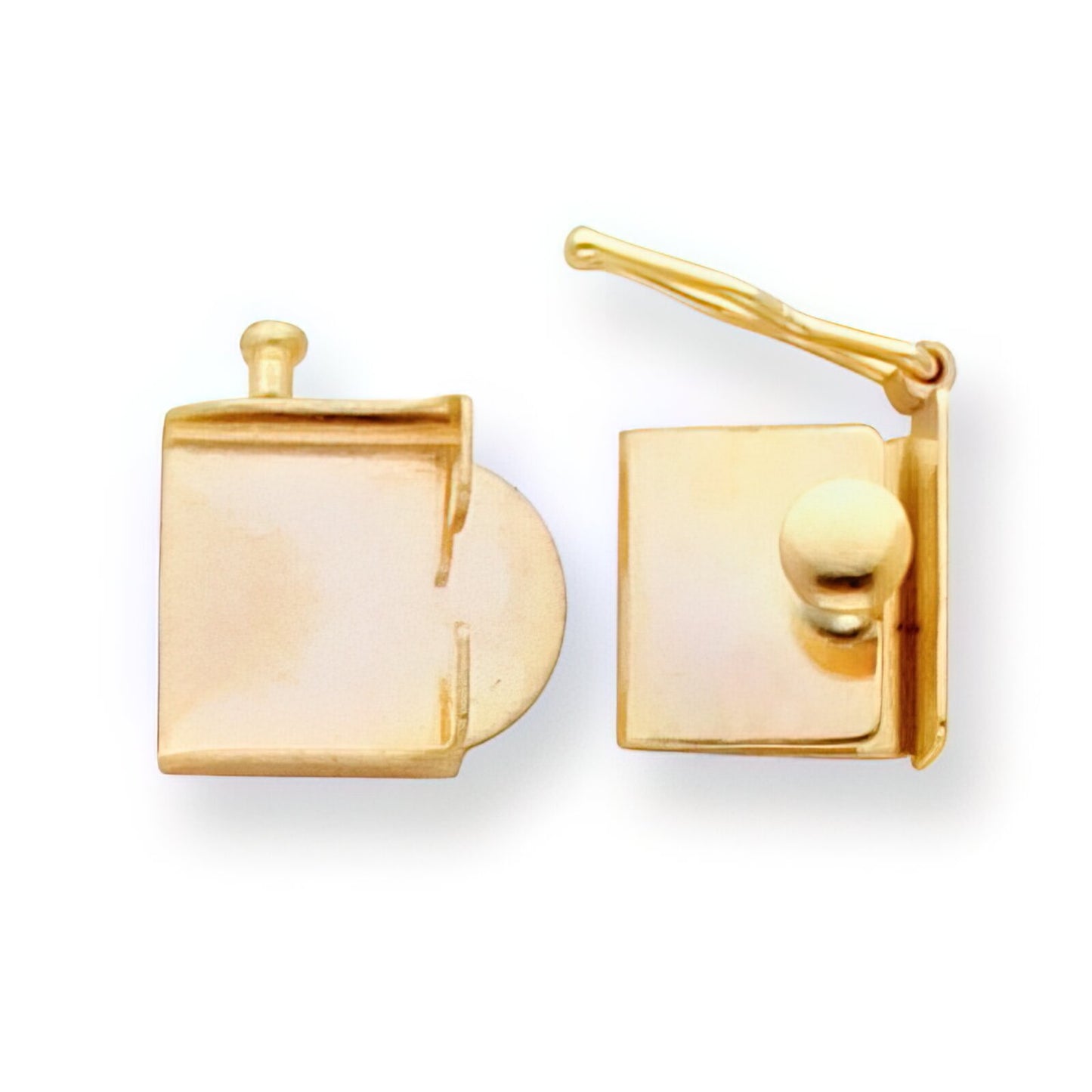 14K Gold Push Button Box Clasp Replacement Tongue (7.30mm to 13.00mm)